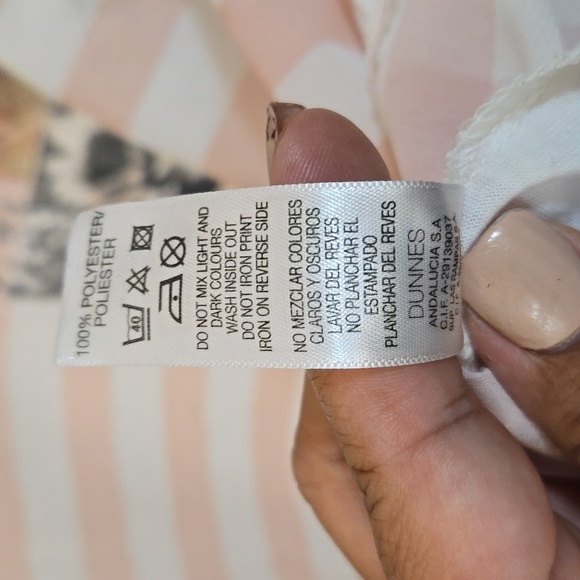 3 for $20 ☢️Shirt,white,peach/pink,stripe,graphic size: EUR 38 - Picture 10 of 11